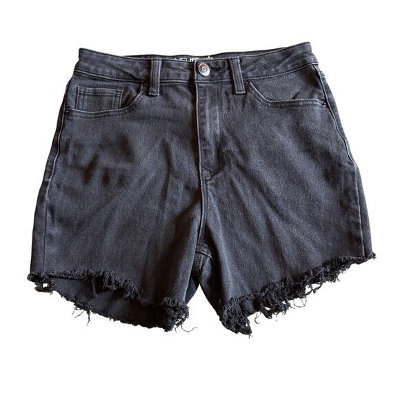 NOBO Women's Bermuda High Rise Skinny Black Jean Shorts‎ - Size 9 - Picture 1 of 8